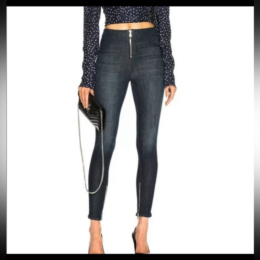 Rta jeans high waisted fitted size 27 dark blue classic neutrals modern street